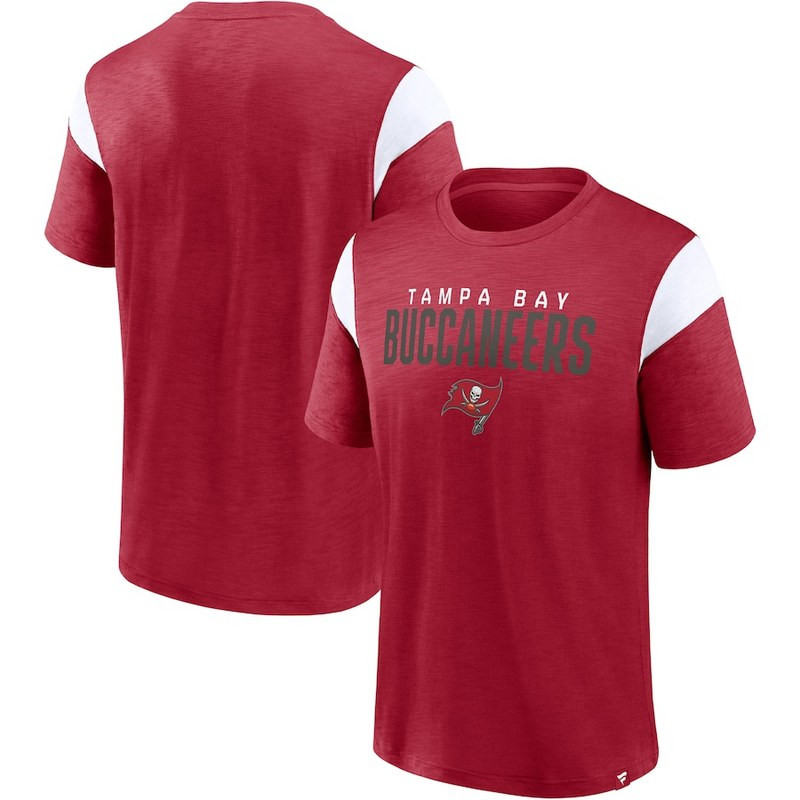Men's Tampa Bay Buccaneers Fanatics Branded RedWhite Home Stretch Team T Shirt