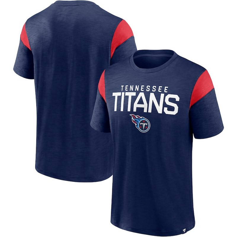 Men's Tennessee Titans Fanatics Branded Navy Home Stretch Team T Shirt