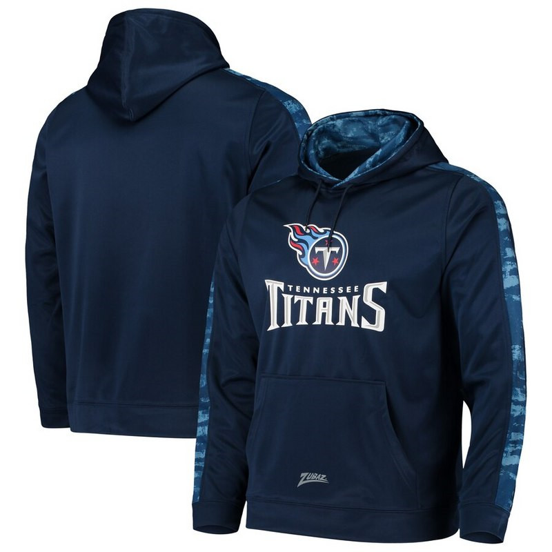 Men's Tennessee Titans Zubaz Navy Tonal Oxide Pullover Hoodie