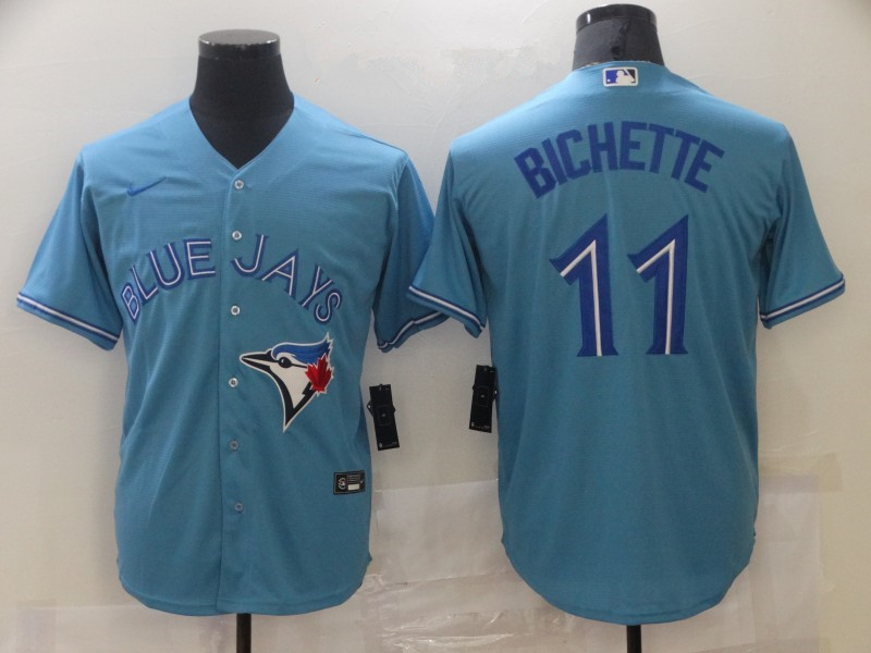 Men's Toronto Blue Jays 11 Bo Bichette Light Blue Stitched MLB Cool Base Nike Jersey