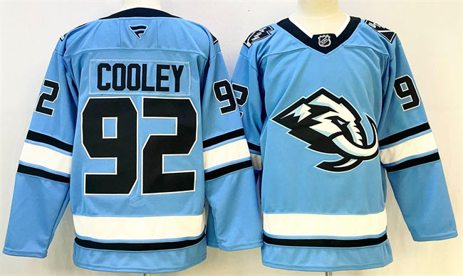 Men's Utah Mammoth 92 Logan Cooley Blue Stitched Jersey