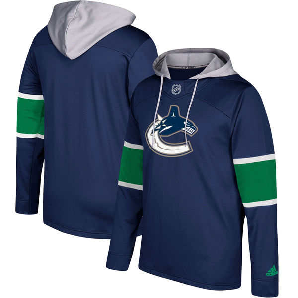 Men's Vancouver Canucks  Navy Silver Jersey Pullover Hoodie