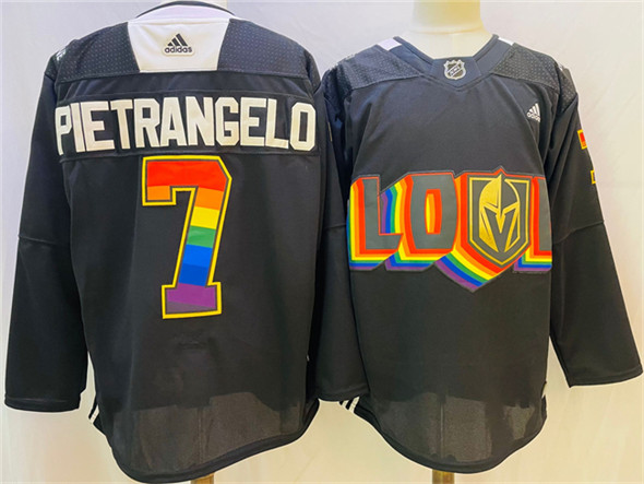 Men's Vegas Golden Knights 7 Alex Pietrangelo Black 2024 25 Home Stitched Hockey Jersey