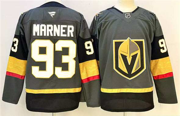 Men's Vegas Golden Knights 93 Mitch Marner Grey 2024 25 Stitched Hockey Jersey