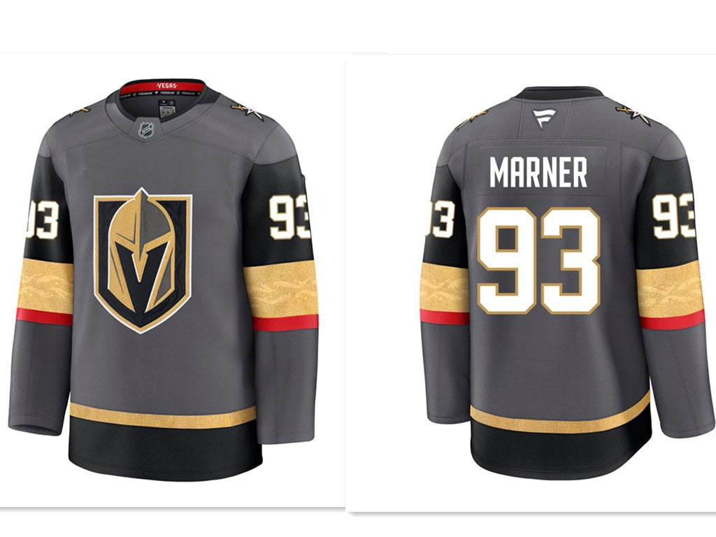Men's Vegas Golden Knights 93 Mitchell Marner Gray 2024 25 Alternate Stitched Hockey Jersey