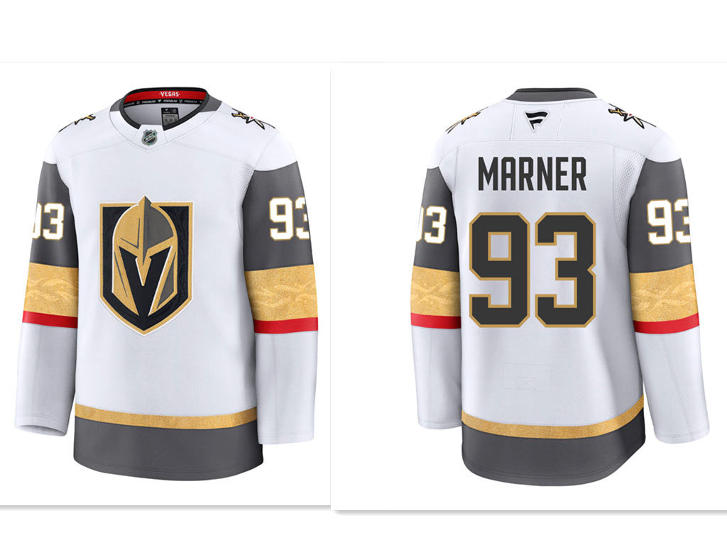 Men's Vegas Golden Knights 93 Mitchell Marner White 2024 25 Home Stitched Hockey Jersey