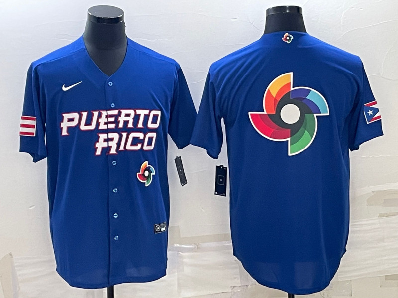 Men's Venezuela Blank Blue Nike 2023 World Baseball Classic Jersey