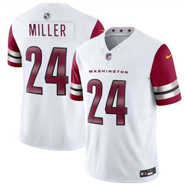 Men's Washington Commanders 24 Von Miller White 2025 F.U.S.E. Vapor Limited Football Stitched Jersey