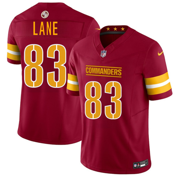 Men's Washington Commanders 83 Jaylin Lane Burgundy 2025 Draft F.U.S.E. Vapor Limited Football Stitched Jersey
