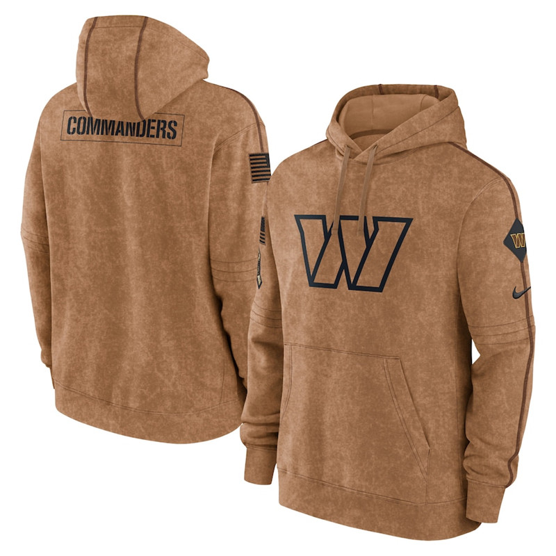 Men's Washington Commanders Nike Brown 2023 Salute To Service Club Pullover Hoodie