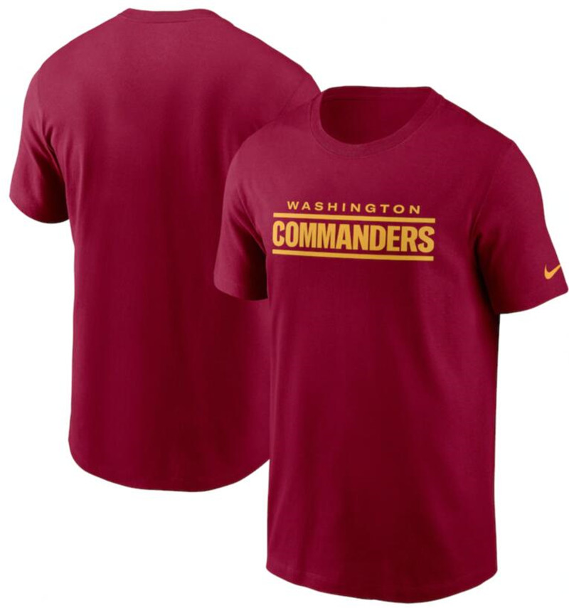 Men's Washington Commanders Nike Burgundy Wordmark T Shirt