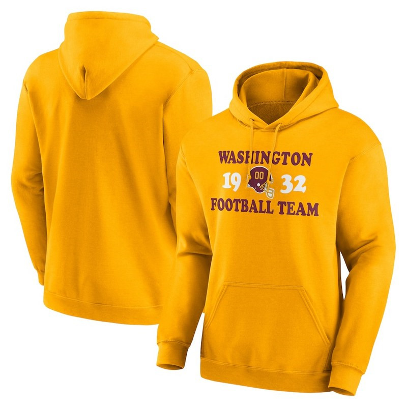 Men's Washington Football Team Gold Fierce Competitor Pullover Hoodie