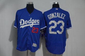 Men 2017 Spring Training Los Angeles Dodgers 23 Gonzalez Blue Baseball Jersey