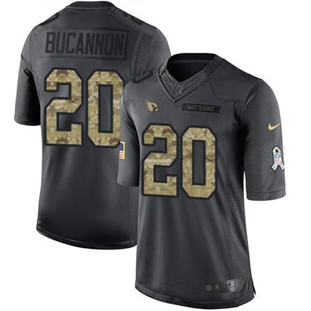 Men Arizona Cardinals 20 Deone Bucannon  Anthracite 2016 Salute to Service Jersey