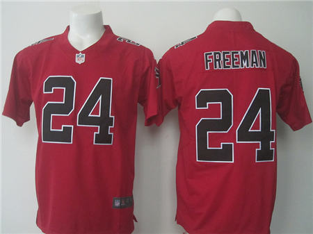 Men Atlanta Falcons 24 Devonta Freeman Red Color Rush Limited Stitched NFL Jersey