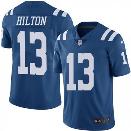 Men Indianapolis Colts 13 T Y Hilton  Royal Color Rush Limited Stitched NFL Jersey