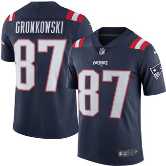 Men New England Patriots 87 Rob Gronkowski Color Rush Limited Stitched NFL Jersey
