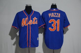 Men New York Mets Mens Jerseys 31 Mike Piazza Cool Base Baseball Jersey