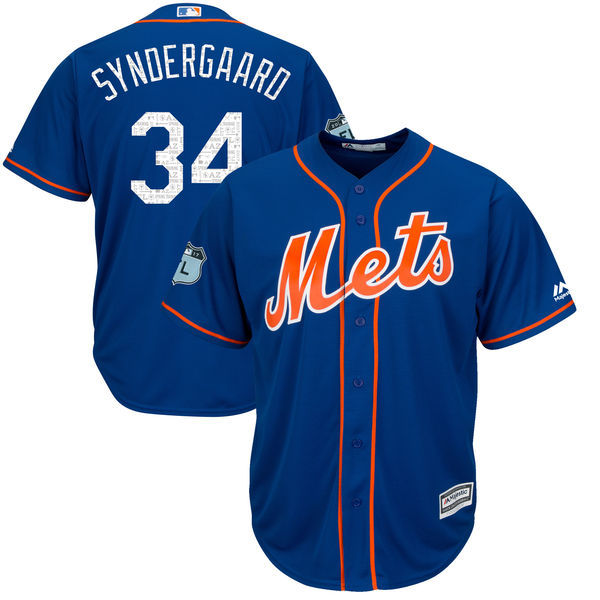 Men New York Mets Noah Syndergaard Majestic Royal 2017 Spring Training Cool Base Player Jersey