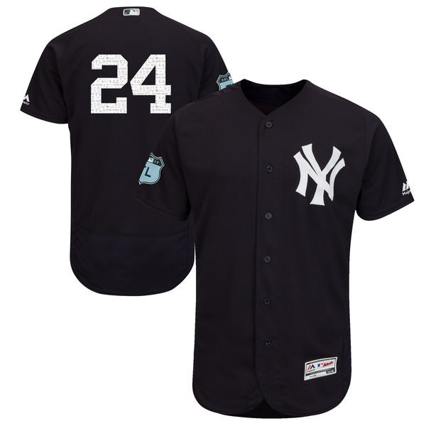 Men New York Yankees Gary Sanchez Majestic Navy 2017 Spring Training Flex Base Player Jersey