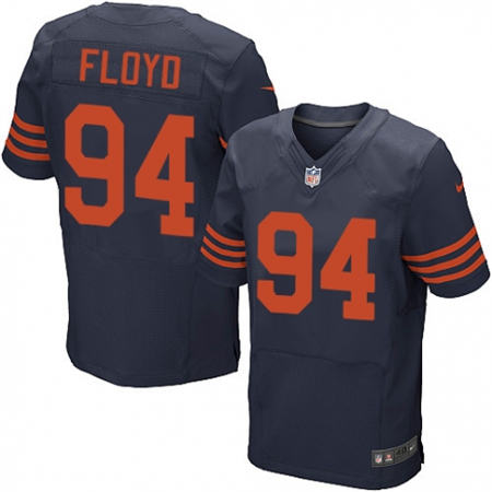 Men  Chicago Bears 94 Leonard Floyd Elite Navy Blue 1940s Throwback Alternate NFL Jersey