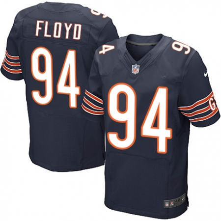 Men  Chicago Bears 94 Leonard Floyd Elite Navy Blue Team Color NFL Jersey