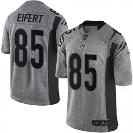 Men  Cincinnati Bengals 85 Tyler Eifert Limited Gray Gridiron NFL Jersey