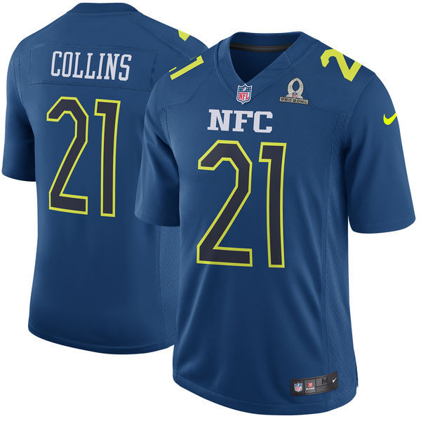 Men  New York Giants 21 Landon Collins Limited Blue 2017 Pro Bowl NFL Jersey