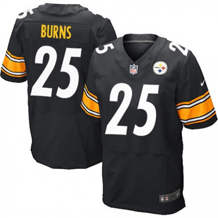 Men  Pittsburgh Steelers 25 Artie Burns Elite Black Team Color NFL Jersey