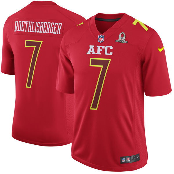 Men  Pittsburgh Steelers 7 Ben Roethlisberger Limited Red 2017 Pro Bowl NFL Jersey