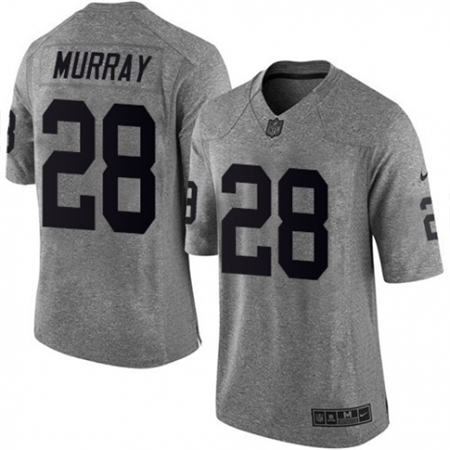 Men Oakland Raiders 28 Latavius Murray  Limited Gray Gridiron Stitched NFL Jersey