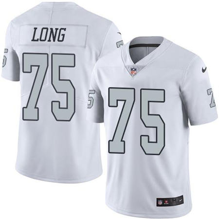 Men Oakland Raiders 75 Howie Long  White Color Rush Limited Stitched NFL Jersey