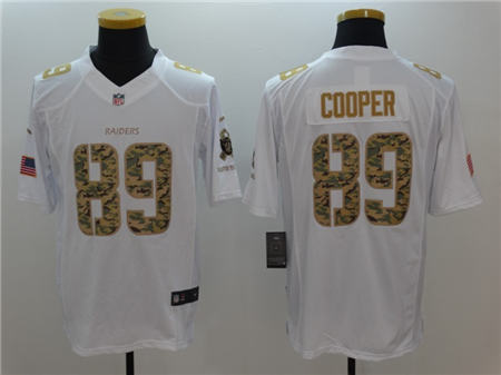 Men Oakland Raiders 89 Amari Cooper  Limited White Salute to Service Stitched NFL Jersey