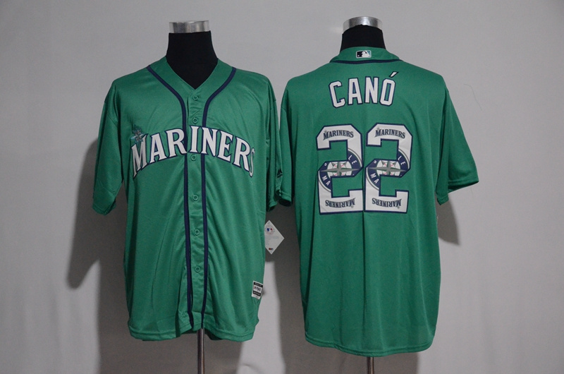 Men Seattle Mariners 22 Cano Green MLB Jersey