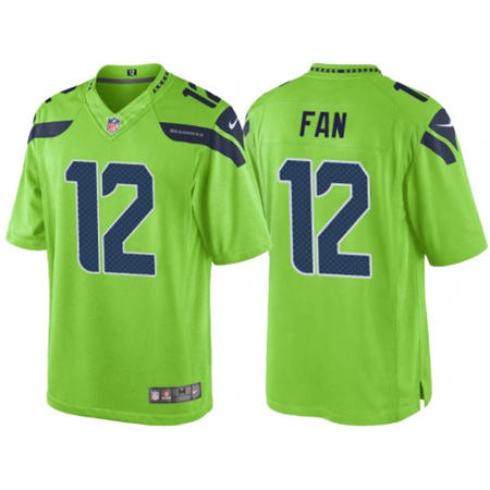 Men Seattle Seahawks 12 12th Fan Green Color Rush Limited Jersey