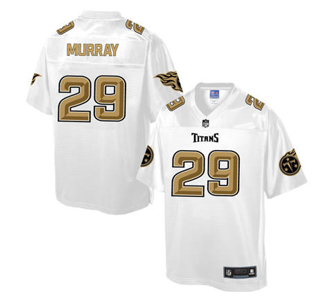 Men Tennessee Titans 29 DeMarco Murray  White Pro Line Gold Collection Elite Stitched NFL Jersey