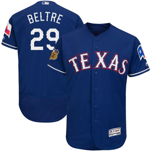 Men Texas Rangers Adrian Beltre Majestic Royal 2017 Spring Training Flex Base Player Jersey