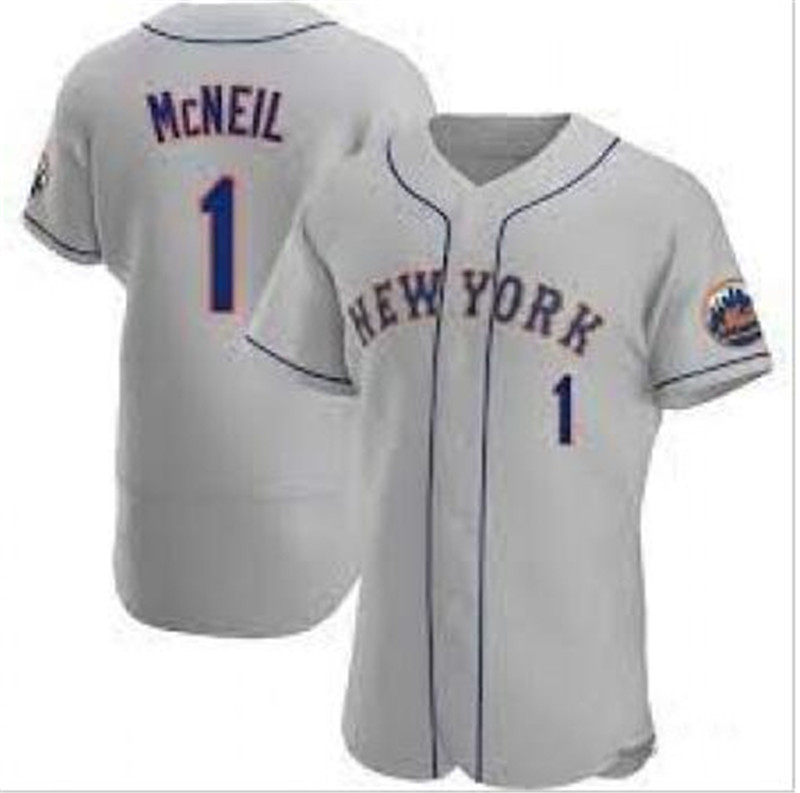 Mets 1 Jeff McNeil Gray Nike Flexbase Jersey