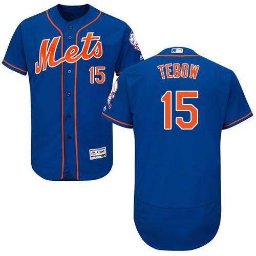 Mets 15 Tim Tebow Blue Flexbase Jersey