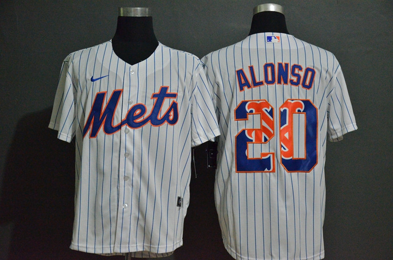 Mets 20 Pete Alonso White 2020 Nike Cool Base Fashion Jersey