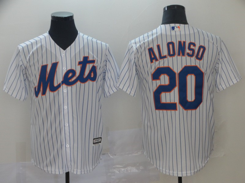 Mets 20 Pete Alonso White Cool Base Jersey