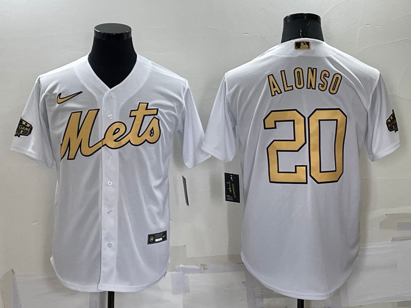 Mets 20 Pete Alonso White Nike 2022 MLB All Star Cool Base Jersey