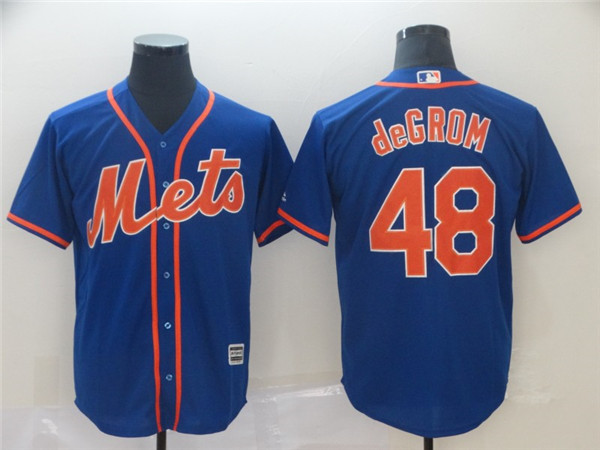 Mets 48 Jacob deGrom Royal Cool Base Jersey