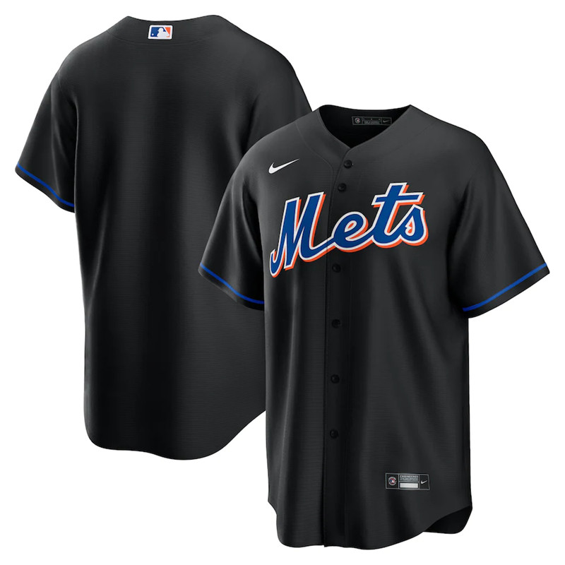 Mets Blank Black Nike 2022 Alternate Cool Base Jersey