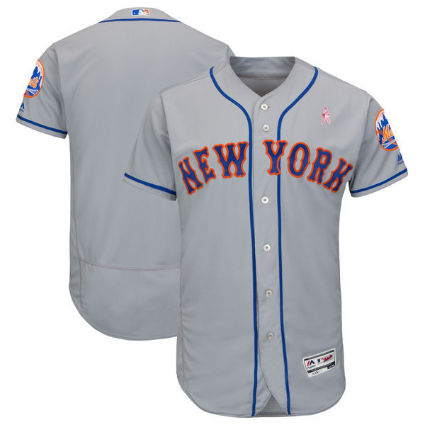 Mets Blank Gray 2018 Mother's Day Flexbase Jersey