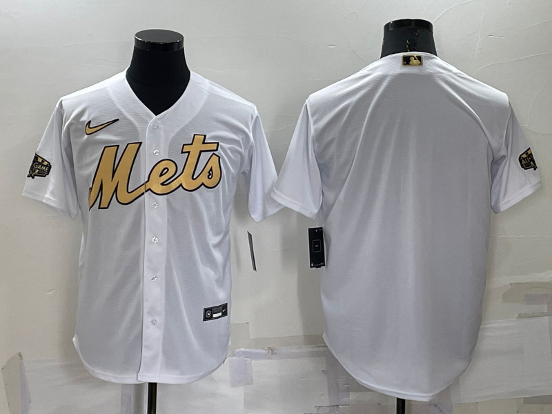 Mets Blank White Nike 2022 MLB All Star Cool Base Jersey