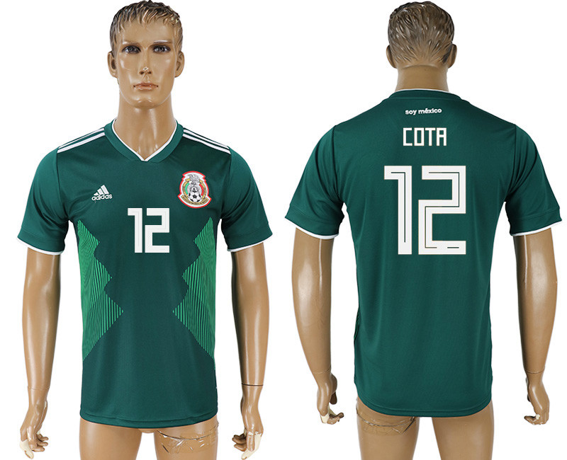 Mexico 12 COTA Home 2018 FIFA World Cup Thailand Soccer Jersey