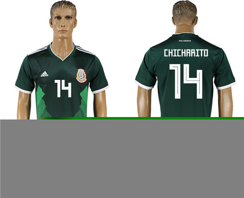 Mexico 14 CHICHARITO Home 2018 FIFA World Cup Soccer Jersey