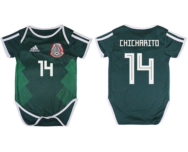 Mexico 14 CHICHARITO Home Toddler 2018 FIFA World Cup Soccer Jersey