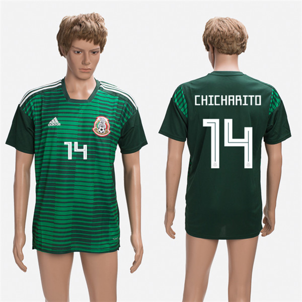 Mexico 14 CHICHARITO Training 2018 FIFA World Cup Thailand Soccer Jersey